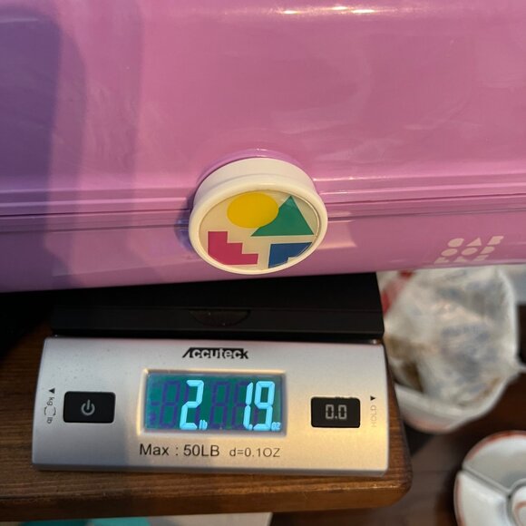 Vintage Caboodles Purple Plastic Tiered  Makeup Travel Case Organizer w/ Mirror - Picture 11 of 14